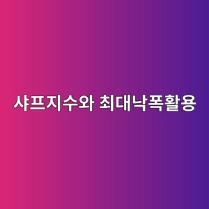 샤프지수와 최대낙폭으로 퀀트 투자전략의 위험을 평가하는 방법 1 ec83a4ed9484eca780ec8898ec9980 ecb59ceb8c80eb8299ed8faded999cec9aa9 1787021503