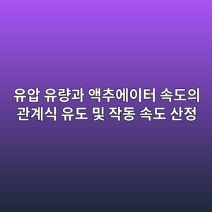 유압 유량과 액추에이터 속도의 관계식 유도 및 작동 속도 산정 6 ec9ca0ec9595 ec9ca0eb9f89eab3bc ec95a1ecb694ec9790ec9db4ed84b0 ec868deb8f84ec9d98 eab480eab384ec8b9d ec9ca0eb8f84 ebb08f ec9e91eb8f99 1792636305